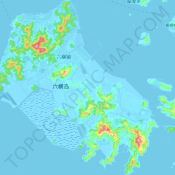 Topografische Karte 六横岛, Höhe, Relief