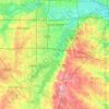 Topografische Karte Grand Prairie, Höhe, Relief