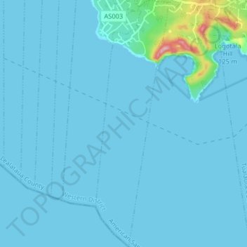 Topografische Karte Taputimu, Höhe, Relief