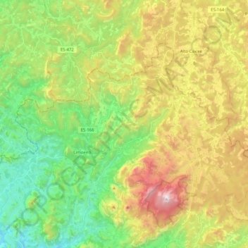 Topografische Karte Limoeiro, Höhe, Relief