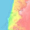 Topografische Karte Provinz Namibe, Höhe, Relief