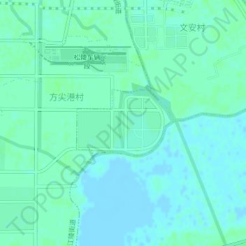 Topografische Karte 叶泽湖花苑社区, Höhe, Relief