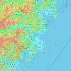 Topografische Karte 台州市, Höhe, Relief