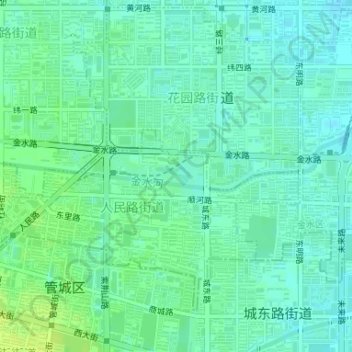 Topografische Karte 紫荆山公园, Höhe, Relief