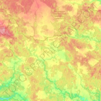 Topografische Karte сельское поселение Деревня Михали, Höhe, Relief