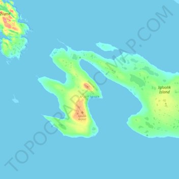 Topografische Karte Igloolik, Höhe, Relief