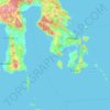 Topografische Karte Südost-Sulawesi, Höhe, Relief