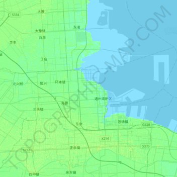 Topografische Karte 三余镇, Höhe, Relief