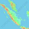Topografische Karte Sumatra, Höhe, Relief
