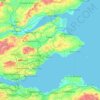 Topografische Karte Fife, Höhe, Relief