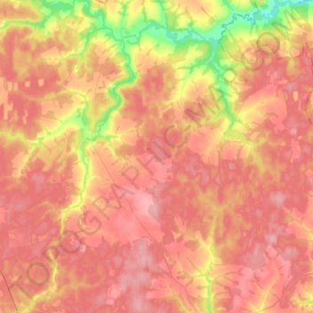 Topografische Karte сельское поселение Деревня Аристово, Höhe, Relief