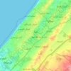 Topografische Karte Gaza-Stadt, Höhe, Relief