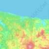 Topografische Karte Şile, Höhe, Relief