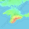 Topografische Karte Крымский полуостров, Höhe, Relief