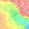 Topografische Karte Irak, Höhe, Relief