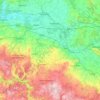 Topografische Karte Bezirk Kolin, Höhe, Relief