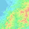 Topografische Karte 盖州市, Höhe, Relief