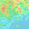 Topografische Karte 饶平县, Höhe, Relief