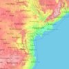 Topografische Karte Andhra Pradesh, Höhe, Relief
