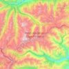 Topografische Karte Nationalpark Gran Paradiso, Höhe, Relief