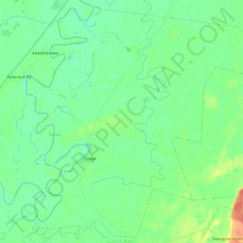 Topografische Karte Ревдинское сельское поселение, Höhe, Relief