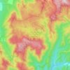 Topografische Karte OShannassy River Natural Catchment Area, Höhe, Relief
