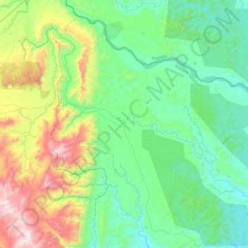 Topografische Karte Macuma, Höhe, Relief