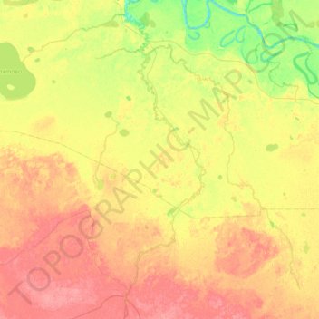 Topografische Karte Тевриз, Höhe, Relief