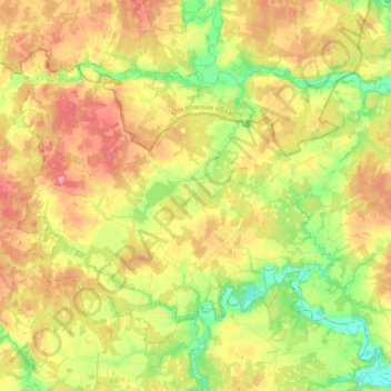 Topografische Karte сельское поселение Деревня Асеньевское, Höhe, Relief