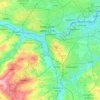 Topografische Karte Gateshead, Höhe, Relief