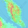 Topografische Karte Malaysia - Kuala Lumpur Timezone, Höhe, Relief
