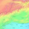 Topografische Karte 哈拉峻乡 قاراجول يېزىسى / قاراجۉل ايىلى, Höhe, Relief