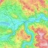 Topografische Karte Aussig, Höhe, Relief