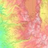 Topografische Karte Eldorado National Forest, Höhe, Relief
