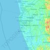 Topografische Karte Colombo District, Höhe, Relief