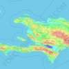Topografische Karte Haiti, Höhe, Relief