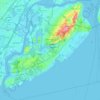 Topografische Karte Staten Island, Höhe, Relief