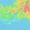 Topografische Karte Yamaguchi, Höhe, Relief