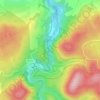 Topografische Karte přírodní rezervace Jezírka, Höhe, Relief