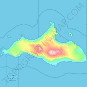 Topografische Karte San Miguel Island, Höhe, Relief