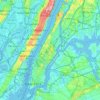 Topografische Karte New York County, Höhe, Relief