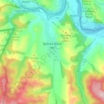 Topografische Karte Altdorf, Höhe, Relief