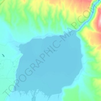 Topografische Karte Ennis Lake, Höhe, Relief