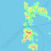 Topografische Karte Patmos, Höhe, Relief