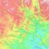 Topografische Karte Bezirk Brünn-Land, Höhe, Relief