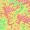 Topografische Karte Kreis Olpe, Höhe, Relief