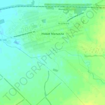 Topografische Karte Новая Малыкла, Höhe, Relief