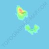 Topografische Karte Ballenas Islands, Höhe, Relief