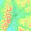 Topografische Karte Grand Teton National Park, Höhe, Relief