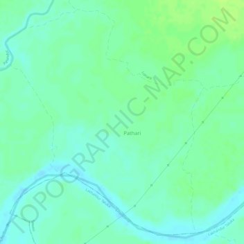 Topografische Karte Pathari, Höhe, Relief